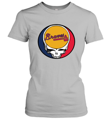 Atlanta Braves Grateful Dead Steal Your Face Baseball Womens T-Shirt Womens T-Shirt - VeigarTee