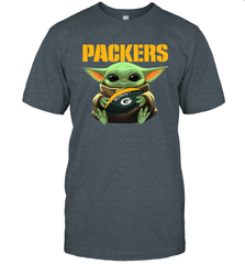 Baby Yoda Loves The Green Bay Packers Star Wars Baby Yoda Hugs Packers NFL Mens T-Shirt Mens T-Shirt - VeigarTee