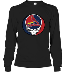St Louis Cardinals Grateful Dead Steal Your Face Baseball Adult Long Sleeve T-Shirt