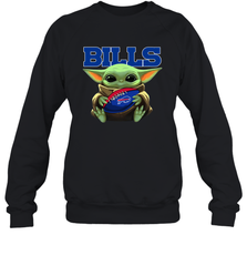 Baby Yoda Loves The Buffalo Bills Star Wars Baby Yoda Hugs Bills NFL Adult Sweatshirt Adult Sweatshirt - VeigarTee