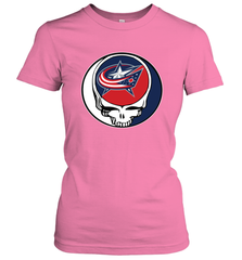 Columbus Blue Grateful Dead Steal Your Face Hockey NHL Womens T-Shirt Womens T-Shirt - VeigarTee