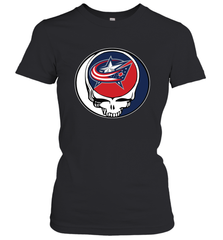 Columbus Blue Grateful Dead Steal Your Face Hockey NHL Womens T-Shirt Womens T-Shirt - VeigarTee