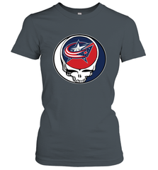 Columbus Blue Grateful Dead Steal Your Face Hockey NHL Womens T-Shirt Womens T-Shirt - VeigarTee