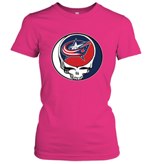 Columbus Blue Grateful Dead Steal Your Face Hockey NHL Womens T-Shirt Womens T-Shirt - VeigarTee
