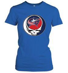 Columbus Blue Grateful Dead Steal Your Face Hockey NHL Womens T-Shirt Womens T-Shirt - VeigarTee