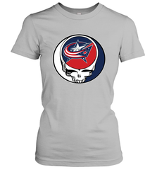 Columbus Blue Grateful Dead Steal Your Face Hockey NHL Womens T-Shirt Womens T-Shirt - VeigarTee