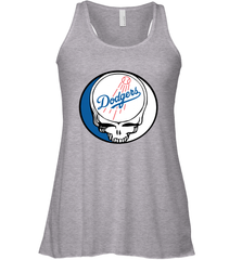 Los Angeles Dodgers Grateful Dead Steal Your Face Baseball Womens Racerback Tank Top Womens Racerback Tank Top - VeigarTee