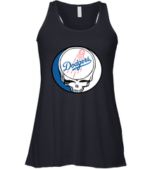 Los Angeles Dodgers Grateful Dead Steal Your Face Baseball Womens Racerback Tank Top Womens Racerback Tank Top - VeigarTee
