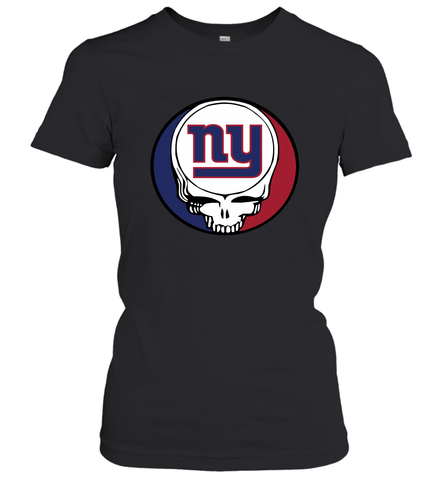New York Giants Grateful Dead Steal Your Face NFL Football Womens T-Shirt Womens T-Shirt / Black / XS Womens T-Shirt - VeigarTee