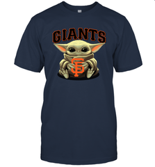 Baby Yoda Hugs Loves The San Francisco GiantsBaseball Mens T-Shirt Mens T-Shirt - VeigarTee