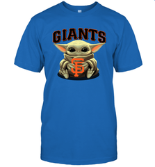 Baby Yoda Hugs Loves The San Francisco GiantsBaseball Mens T-Shirt Mens T-Shirt - VeigarTee