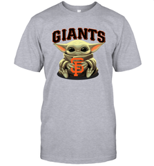 Baby Yoda Hugs Loves The San Francisco GiantsBaseball Mens T-Shirt Mens T-Shirt - VeigarTee