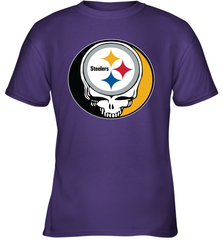Pittsburgh Steelers Grateful Dead Steal Your Face NFL Football Youth T-Shirt Youth T-Shirt - VeigarTee