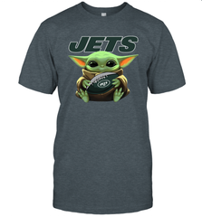 Baby Yoda Loves The New York Jets Star Wars Baby Yoda Hugs Jets NFL Mens T-Shirt Mens T-Shirt - VeigarTee
