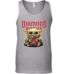 Baby Yoda Hugs Loves The Arizona Diamondbacks Baseball Mens Tank Top Mens Tank Top - VeigarTee