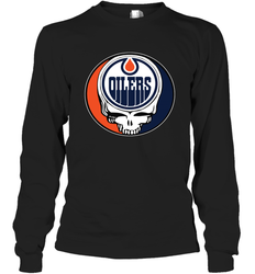 Edmonton Oilers Grateful Dead Steal Your Face Hockey NHL Adult Long Sleeve T-Shirt