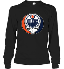 Edmonton Oilers Grateful Dead Steal Your Face Hockey NHL Adult Long Sleeve T-Shirt Adult Long Sleeve T-Shirt - VeigarTee