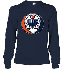 Edmonton Oilers Grateful Dead Steal Your Face Hockey NHL Adult Long Sleeve T-Shirt Adult Long Sleeve T-Shirt - VeigarTee
