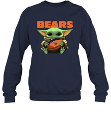 Baby Yoda Loves The Chicago Bears Star Wars Baby Yoda Hugs Bears NFL Adult Sweatshirt Adult Sweatshirt - VeigarTee