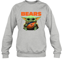 Baby Yoda Loves The Chicago Bears Star Wars Baby Yoda Hugs Bears NFL Adult Sweatshirt Adult Sweatshirt - VeigarTee