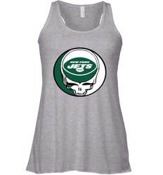 New York Jets Grateful Dead Steal Your Face NFL Football Womens Racerback Tank Top