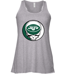 New York Jets Grateful Dead Steal Your Face NFL Football Womens Racerback Tank Top Womens Racerback Tank Top - VeigarTee