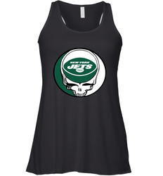 New York Jets Grateful Dead Steal Your Face NFL Football Womens Racerback Tank Top