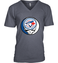 Toronto Blue Jays Grateful Dead Steal Your Face Baseball Mens V-Neck T-Shirt Mens V-Neck T-Shirt - VeigarTee