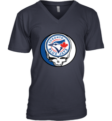 Toronto Blue Jays Grateful Dead Steal Your Face Baseball Mens V-Neck T-Shirt