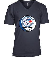 Toronto Blue Jays Grateful Dead Steal Your Face Baseball Mens V-Neck T-Shirt Mens V-Neck T-Shirt - VeigarTee