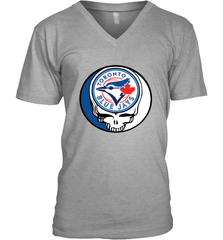 Toronto Blue Jays Grateful Dead Steal Your Face Baseball Mens V-Neck T-Shirt Mens V-Neck T-Shirt - VeigarTee