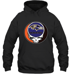 Baltimore Ravens Grateful Dead Steal Your Face NFL Football Adult Hoodie Sweatshirt