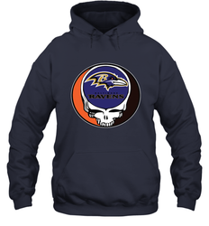 Baltimore Ravens Grateful Dead Steal Your Face NFL Football Adult Hoodie Sweatshirt