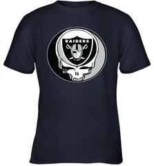 Oakland Raiders Grateful Dead Steal Your Face NFL Football Youth T-Shirt Youth T-Shirt - VeigarTee