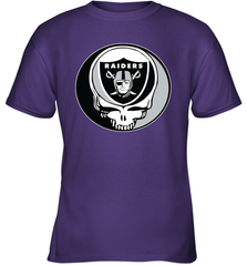 Oakland Raiders Grateful Dead Steal Your Face NFL Football Youth T-Shirt Youth T-Shirt - VeigarTee