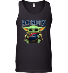 Baby Yoda Loves The New England Patriots Star Wars Baby Yoda Hugs Patriots NFL Mens Tank Top Mens Tank Top - VeigarTee