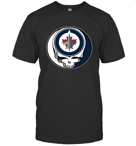 Winnipeg Jets Grateful Dead Steal Your Face Hockey NHL Mens T-Shirt Mens T-Shirt / Black / S Mens T-Shirt - VeigarTee