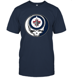 Winnipeg Jets Grateful Dead Steal Your Face Hockey NHL Mens T-Shirt