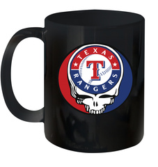 Texas Rangers Grateful Dead Steal Your Face Baseball Ceramic Mug 11oz Ceramic Mug 11oz - VeigarTee