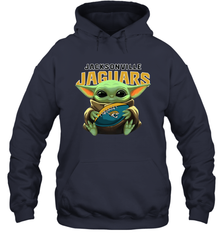 Baby Yoda Loves The Jacksonville Jaguars Star Wars Baby Yoda Hugs Jaguars NFL Adult Hoodie Sweatshirt Adult Hoodie Sweatshirt - VeigarTee
