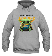 Baby Yoda Loves The Jacksonville Jaguars Star Wars Baby Yoda Hugs Jaguars NFL Adult Hoodie Sweatshirt Adult Hoodie Sweatshirt - VeigarTee