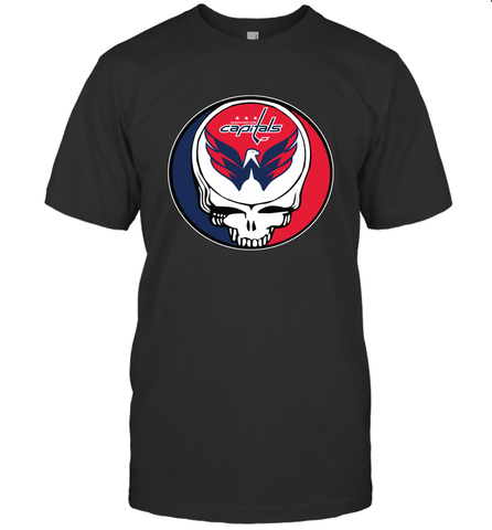 Washington Capitals Grateful Dead Steal Your Face Hockey NHL Mens T-Shirt Mens T-Shirt / Black / S Mens T-Shirt - VeigarTee