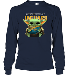 Baby Yoda Loves The Jacksonville Jaguars Star Wars Baby Yoda Hugs Jaguars NFL Adult Long Sleeve T-Shirt Adult Long Sleeve T-Shirt - VeigarTee