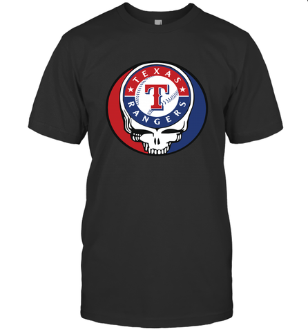 Texas Rangers Grateful Dead Steal Your Face Baseball Mens T-Shirt Mens T-Shirt / Black / S Mens T-Shirt - VeigarTee