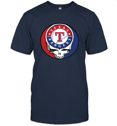 Texas Rangers Grateful Dead Steal Your Face Baseball Mens T-Shirt