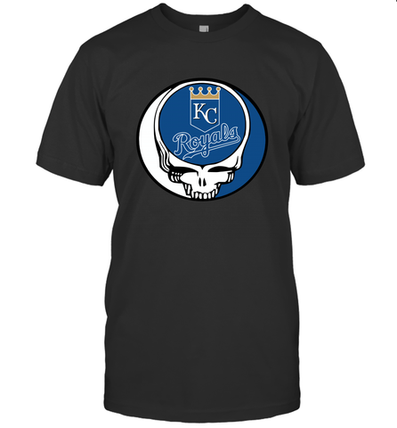 Kansas City Royals Grateful Dead Steal Your Face Baseball Mens T-Shirt Mens T-Shirt / Black / S Mens T-Shirt - VeigarTee