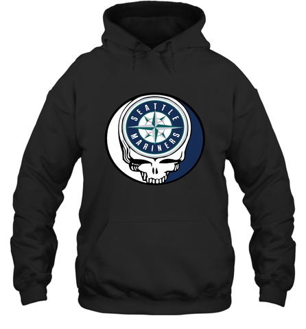 Seattle Mariners Grateful Dead Steal Your Face Baseball Adult Hoodie Sweatshirt Adult Hoodie Sweatshirt / Black / S Adult Hoodie Sweatshirt - VeigarTee