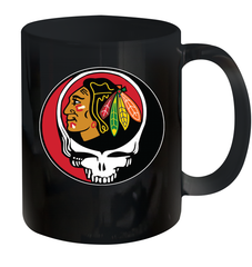 Chicago Blackhawks Grateful Dead Steal Your Face Hockey NHL Ceramic Mug 11oz Ceramic Mug 11oz - VeigarTee