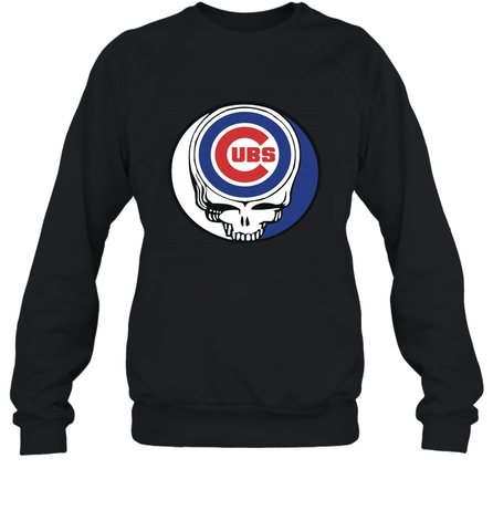 Chicago Cubs Grateful Dead Steal Your Face Baseball Adult Sweatshirt Adult Sweatshirt / Black / S Adult Sweatshirt - VeigarTee