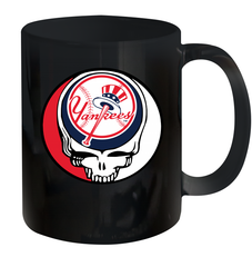 New York Yankees Grateful Dead Steal Your Face Baseball Ceramic Mug 11oz Ceramic Mug 11oz - VeigarTee